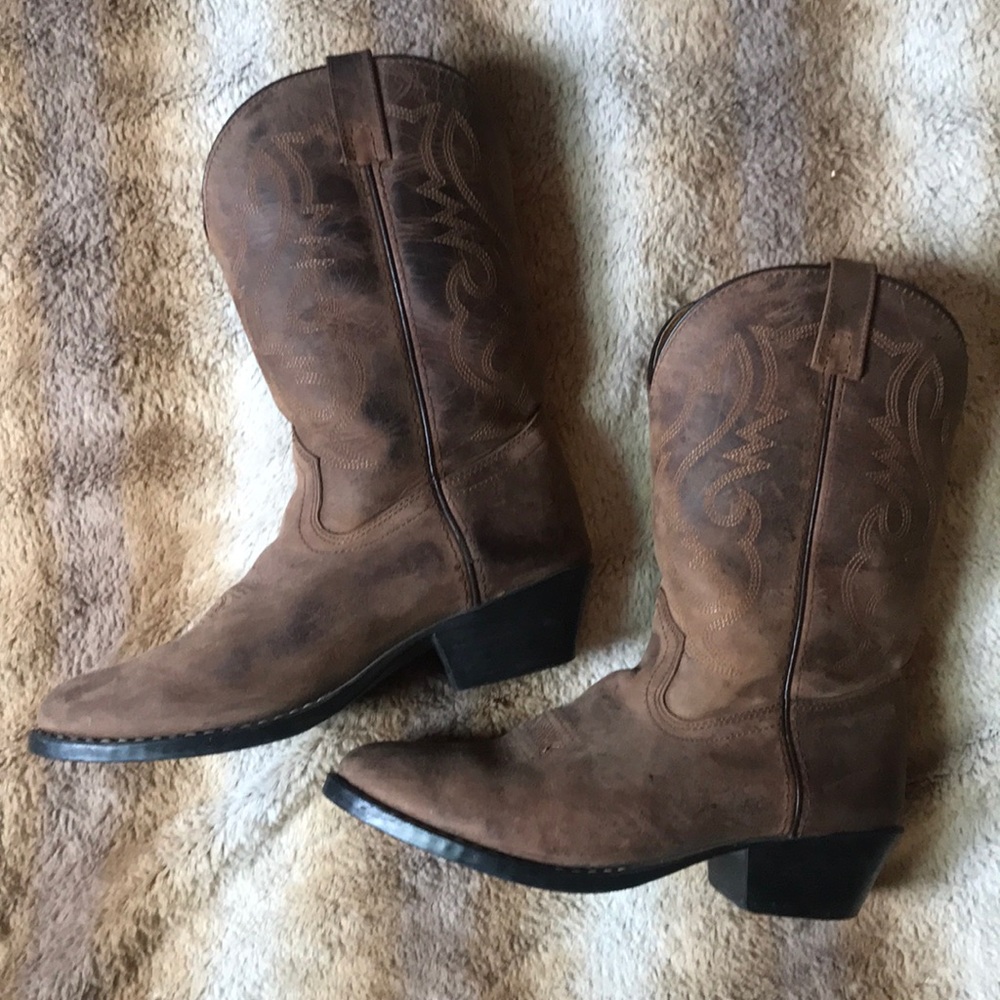 Smokey Mountain Brown Leather Cowboy Boots